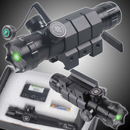 tactical outside adjusted hunting rifle green laser sight